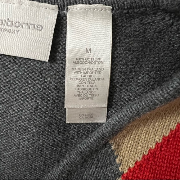 Liz Claiborne LizSport Women’s Sleeveless V-Neck Sweater Size M Argyle - Picture 6 of 6